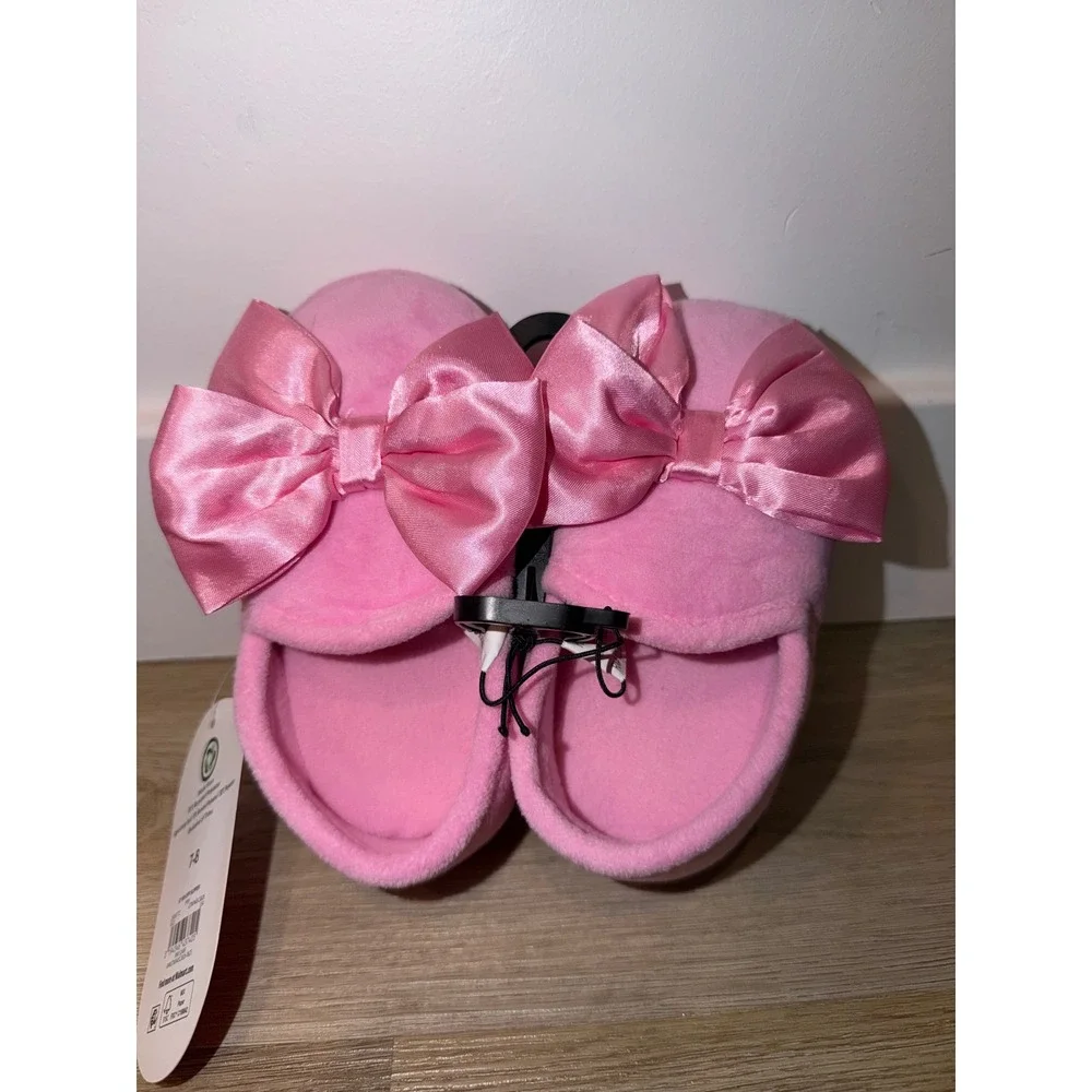 Toddler girl bow slippers 7/8
